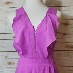 Express ruffle romper purple with zipper